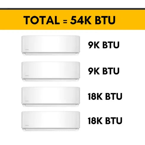 MRCOOL DIY Mini Split - 54,000 BTU 4 Zone Ductless Air Conditioner and Heat Pump with 16 ft. Install Kit.   At  Generation Eco Store