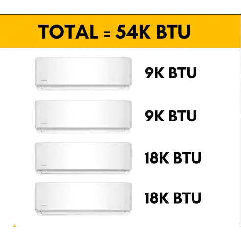 MRCOOL DIY Mini Split - 54,000 BTU 4 Zone Ductless Air Conditioner and Heat Pump with 16 ft. Install Kit.   At  Generation Eco Store