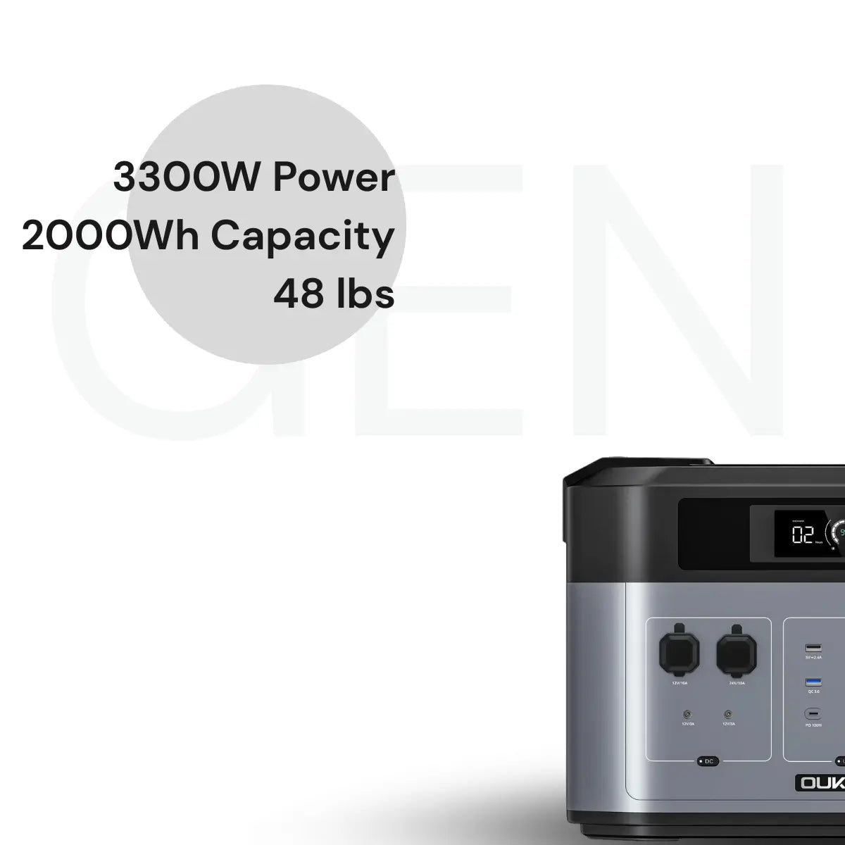 OUKITEL BP2000 PRO Portable Power Station 3300W 2048Wh.   At  Generation Eco Store