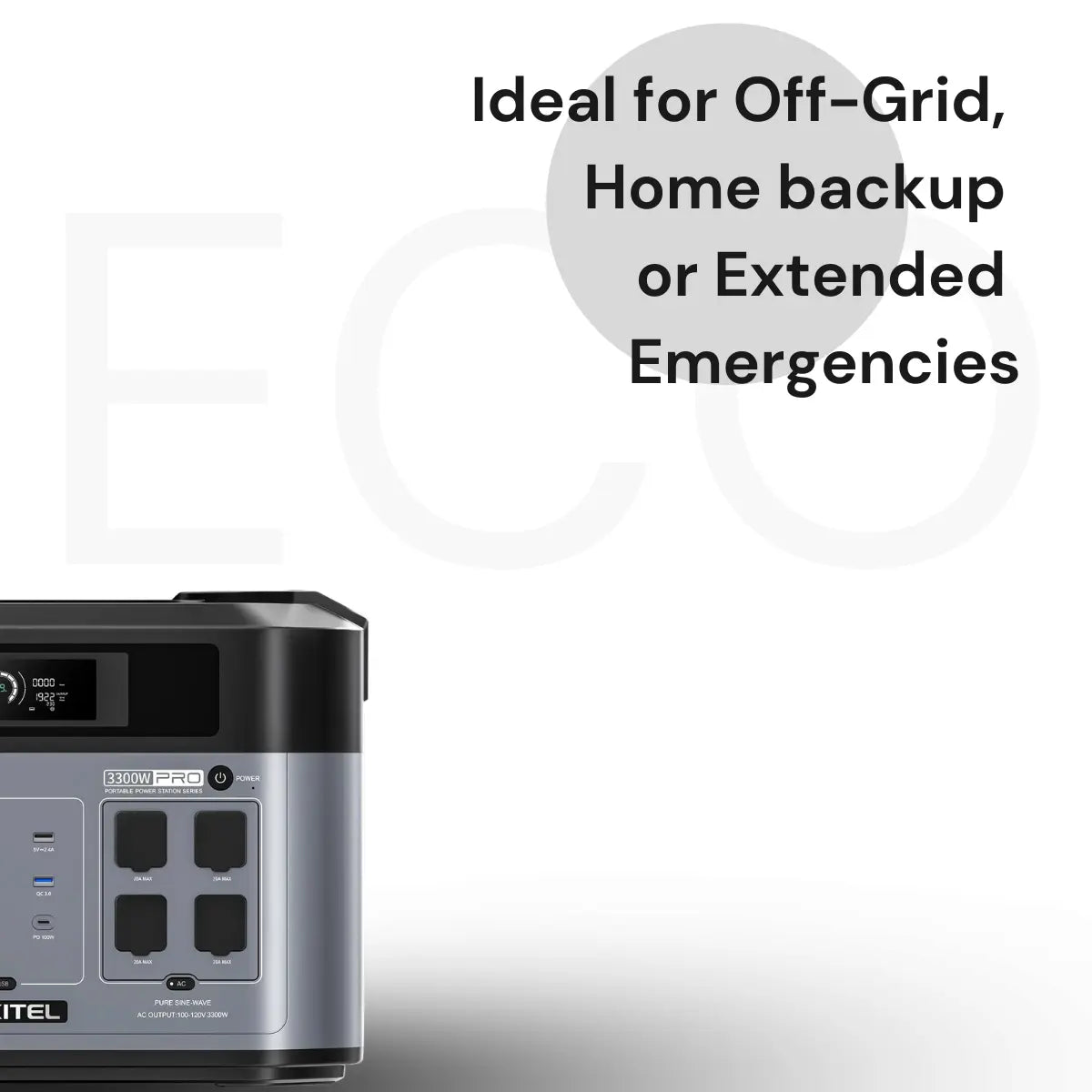 OUKITEL BP2000 PRO Portable Power Station 3300W 2048Wh.   At  Generation Eco Store