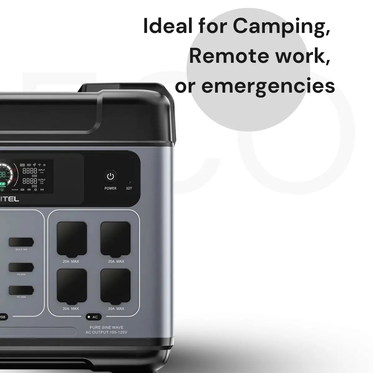 OUKITEL P2001 Plus Portable Power Station 2400W/2048Wh.   At  Generation Eco Store