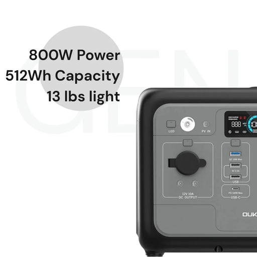 OUKITEL P800 Portable Power Station 800W 512Wh.   At  Generation Eco Store
