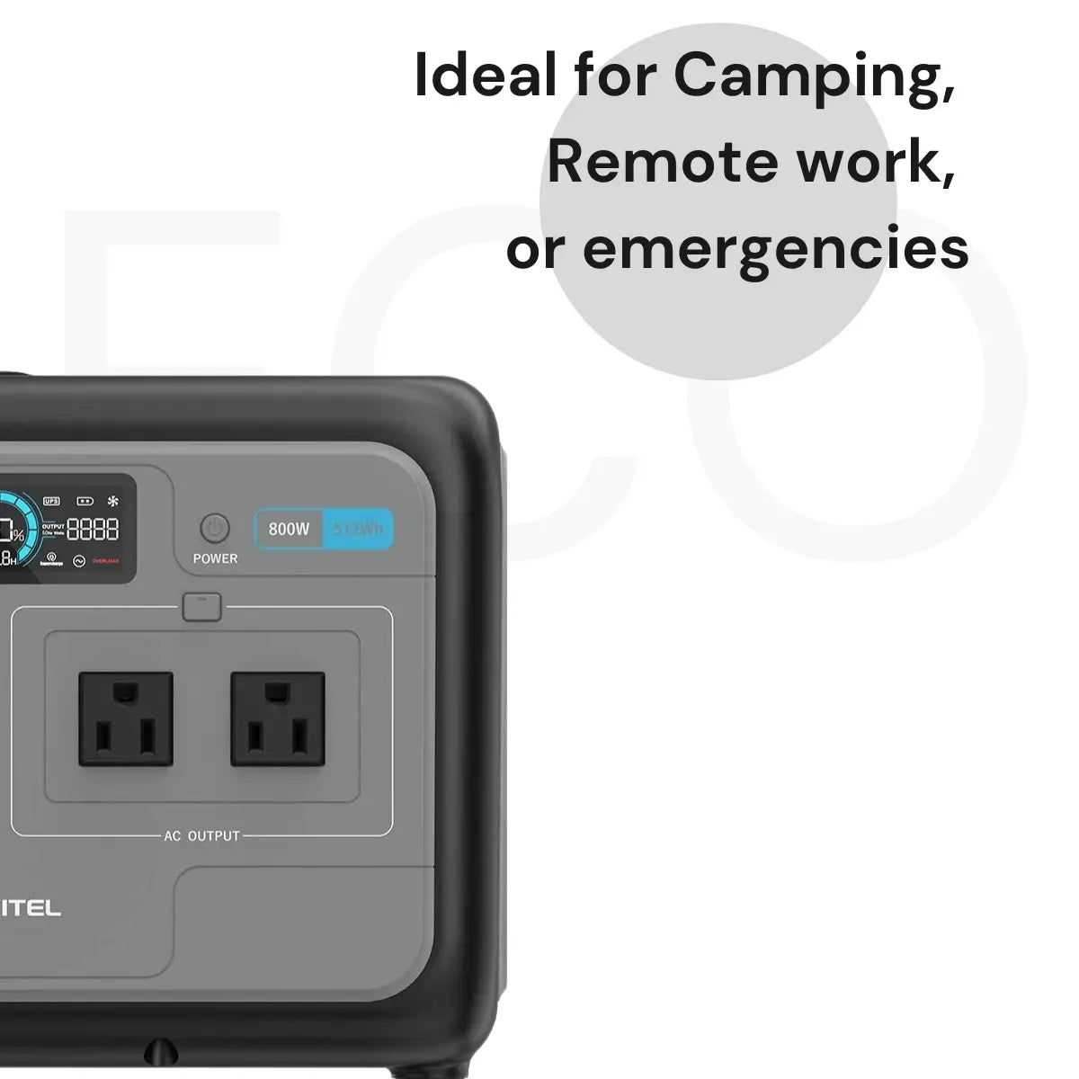 OUKITEL P800 Portable Power Station 800W 512Wh.   At  Generation Eco Store