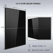 Off-Grid Sungold Solar Kit 13000W 48VDC 120V/240V LIFEPO4 20.48KWH Lithium Battery 14 X 415 Watts Solar Panels SGR-13KM.   At  Generation Eco Store