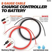 Rich Solar 10 Gauge 10 Feet Cable Connect Charge Controller to Battery.   At  Generation Eco Store