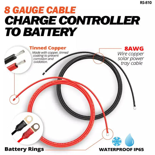 Rich Solar 10 Gauge 10 Feet Cable Connect Charge Controller to Battery.   At  Generation Eco Store