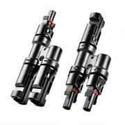 Rich Solar 10 Gauge Solar Panel Extension Cable with Male and Female Solar Connector Ends and Parallel Connectors | Pair of 10AWG Red and Black Extension Wire and Parallel Connectors - Generation Eco Store