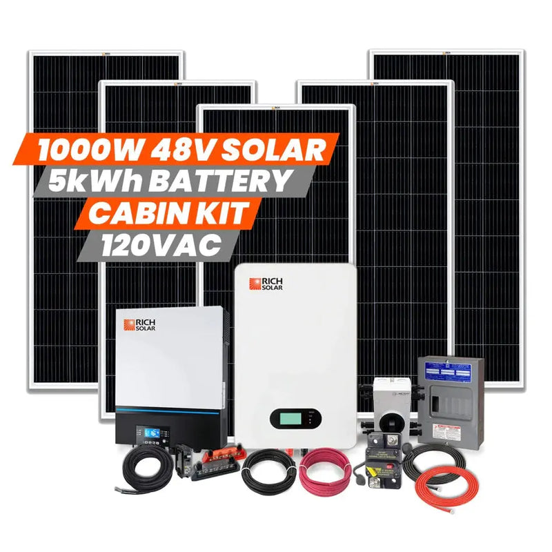 Rich Solar 1000W 48V 120VAC Cabin Kit.   At  Generation Eco Store
