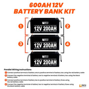 Rich Solar 12V - 600AH - 7.6kWh Lithium Battery Bank.   At  Generation Eco Store