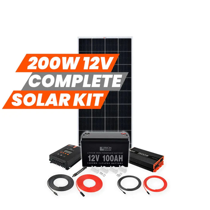 Rich Solar 200 Watt Complete Solar Kit.   At  Generation Eco Store