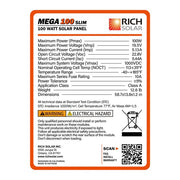 Rich Solar-Mega 100 Slim Solar Panel.   At  Generation Eco Store
