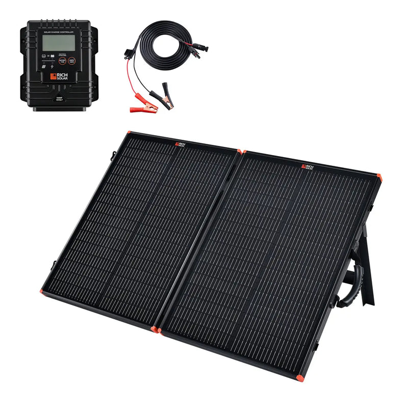 Rich Solar Mega 100 Watt Briefcase Portable Solar Charging Kit
