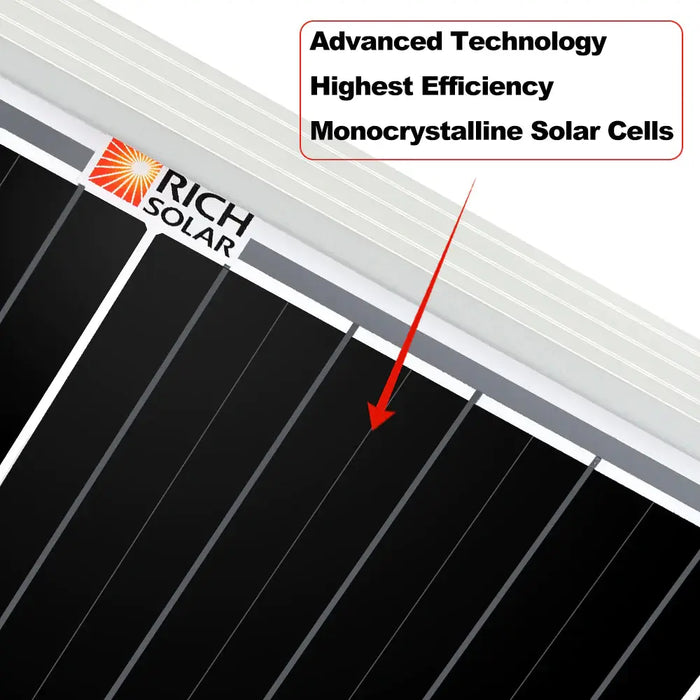 Rich Solar Mega 200 Watt 12 Volt Solar Panel.   At  Generation Eco Store