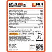 Rich Solar Mega 200 Watt 24 Volt Solar Panel.   At  Generation Eco Store