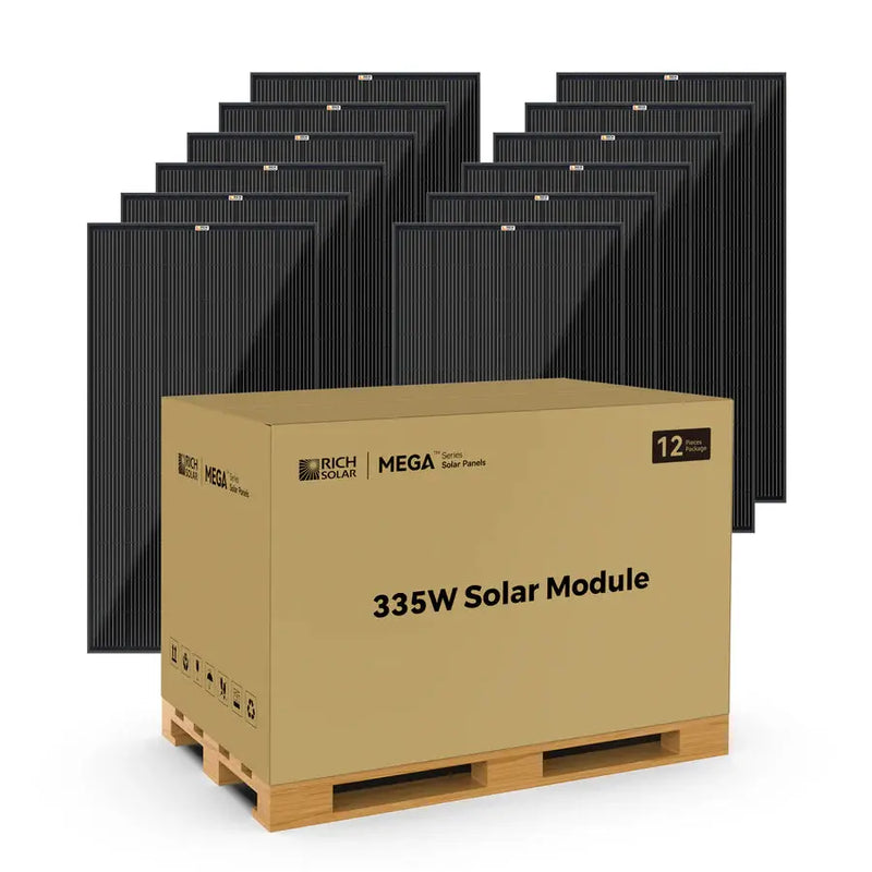 Rich Solar Mega 335 Watt 24 Volt Solar Panel.  12-Panels At  Generation Eco Store