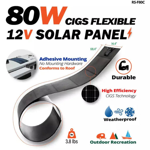 Rich Solar Mega 80 Watt CIGS Flexible Solar Panel.   At  Generation Eco Store