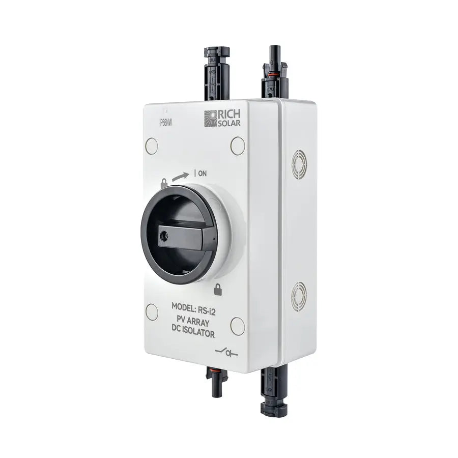 Rich Solar PV DC Quick Disconnect Switch | Solar Array DC Quick Disconnect Switch | 1500 Volt 32 Amp | 2 Pole 1 String.   At  Generation Eco Store