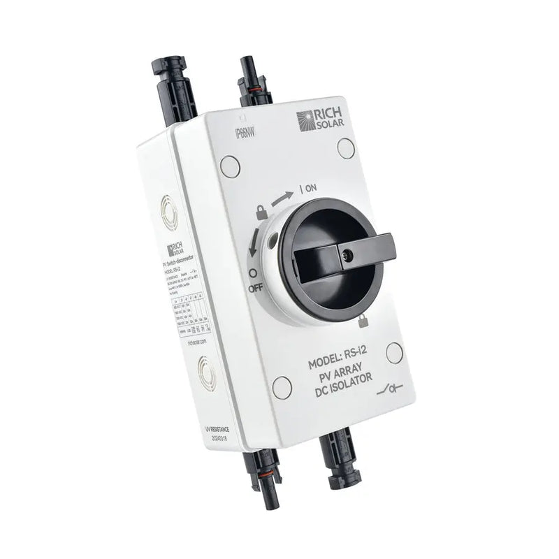 Rich Solar PV DC Quick Disconnect Switch | Solar Array DC Quick Disconnect Switch | 1500 Volt 32 Amp | 2 Pole 1 String.   At  Generation Eco Store