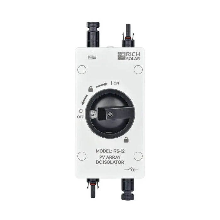 Rich Solar PV DC Quick Disconnect Switch | Solar Array DC Quick Disconnect Switch | 1500 Volt 32 Amp | 2 Pole 1 String.   At  Generation Eco Store