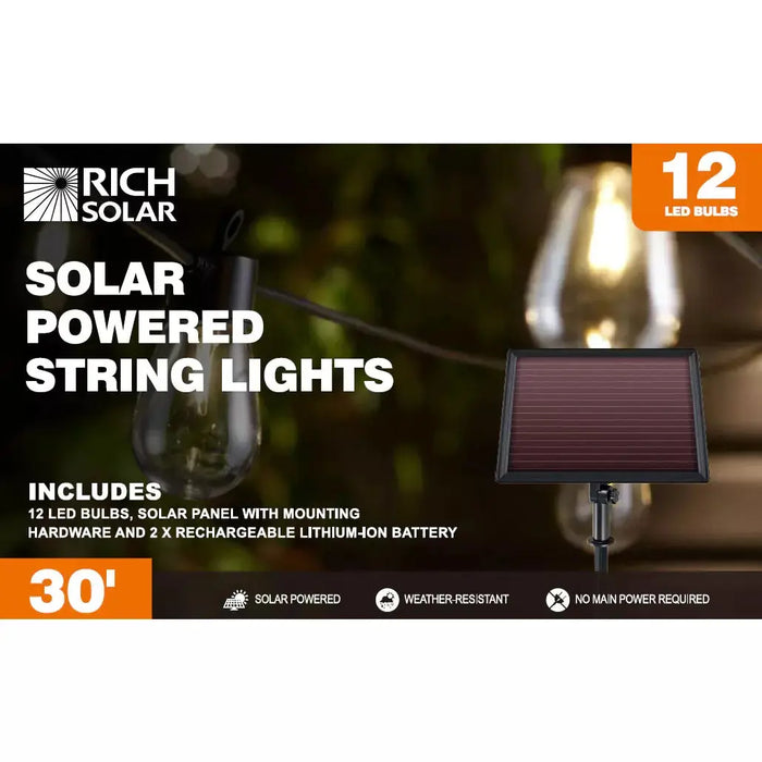 Rich Solar Solar Powered String Lights 12 Led Bulbs.   At  Generation Eco Store