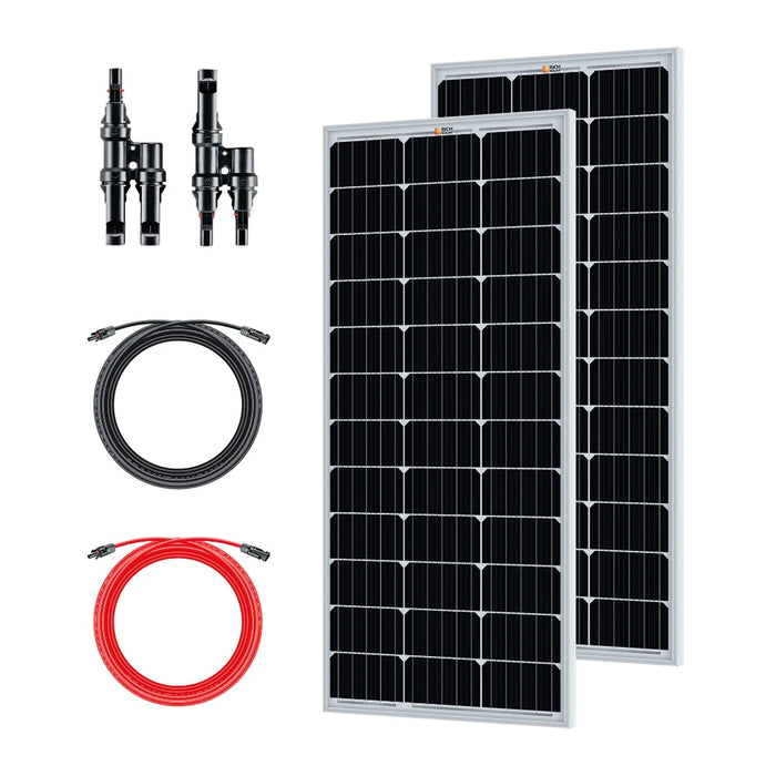 Bluetti AC300 6,000W/24.5kWh Solar Generator Kit | 12 x 200W 12V Rigid Mono Solar Panels | 24.5KwH Complete Solar Kit