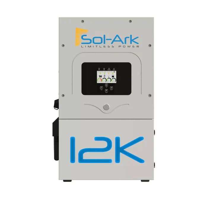 Complete Hybrid Solar Kit | Sol-Ark 12K 120/240V Hybrid Inverter | ETHOS 48V 15.4KWH Stackable Battery (3 Module) | 18 x 410W Rigid Solar Panels