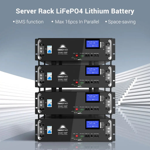 Sungold Power 2 X 48V 100AH Server Rack LIFEPO4 Lithium Battery SG48100P.   At  Generation Eco Store