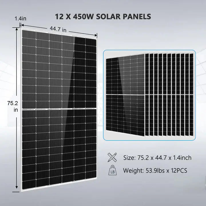 Sungold Power Complete Off-Grid Solar Kit 6500W 48V 120V output 10.24KWH Lithium Battery 2700 Watt Solar Panel SGK-65PRO.   At  Generation Eco Store