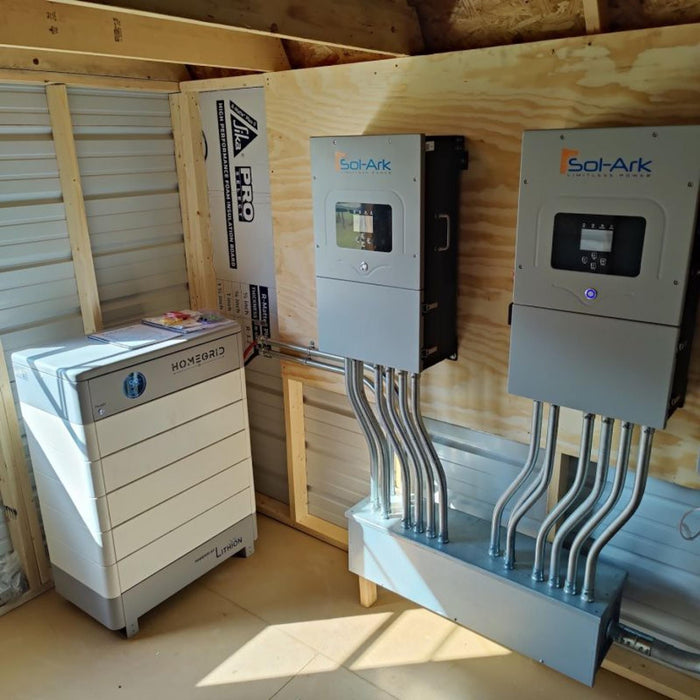 HomeGrid STACK'D [9.6kWh-38.4kWh] Lithium Phosphate Battery Bank