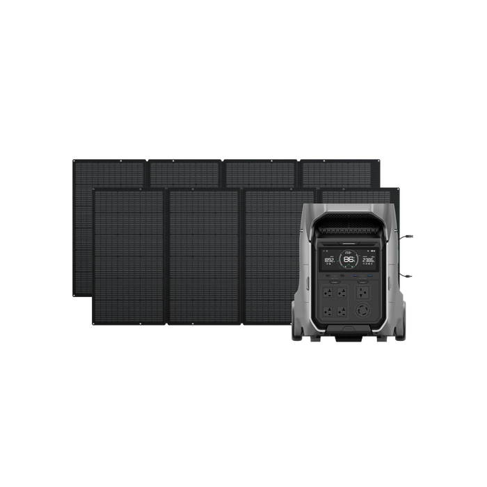 EcoFlow DELTA Pro 3 Portable Power Station Bundles | 4,000W Output 4,096Wh Battery Capacity  DELTA-Pro-3-2x-400W-Solar-Panel at  Generation Eco Store