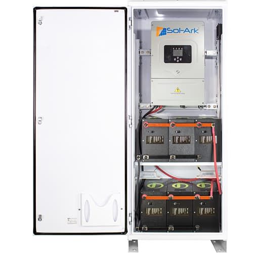 SimpliPhi, A-6PHI-SA-12, Access With Sol-Ark 12kW AC/DC Coupled, 208/240VAC, 6 Phi 3.8, LFP Batteries (Lithium Iron Phosphate), Integrated Charge Controller, 3R Enclosure, UL-1973, UL-1741-SA