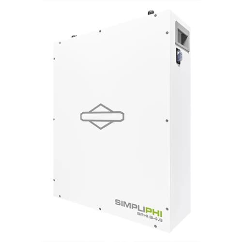 SimpliPhi, SPHI-ESS-15-6, Energy Storage System: 3 Batteries, 14.94 kWh, AC or DC Coupled 6000W, Includes AGS