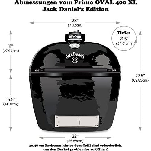 Primo Ceramic Grills XL Charcoal - Jack Daniel's Edition PGCXLHJ