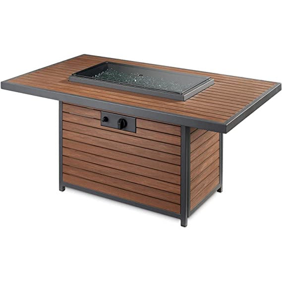 Outdoor Greatroom Brooks Rectangular Gas Fire Pit Table
