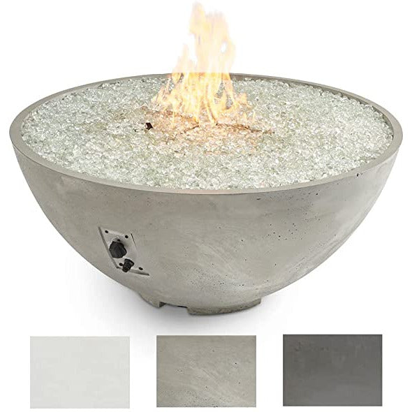 Outdoor Greatroom Midnight Mist Cove Edge 42" Round Gas Fire Pit Bowl