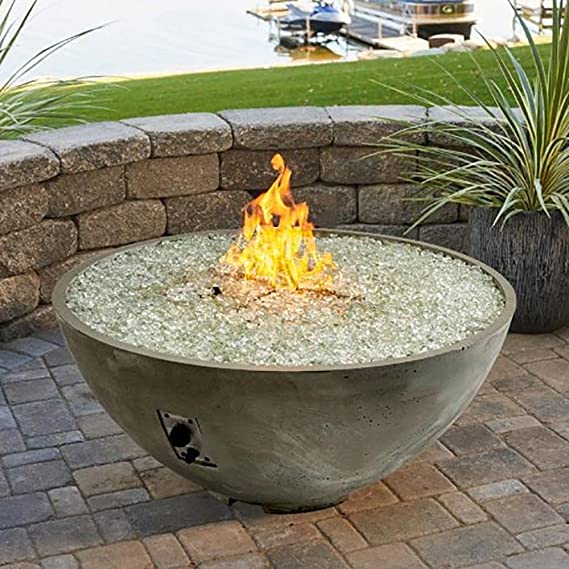 Outdoor Greatroom Midnight Mist Cove Edge 42" Round Gas Fire Pit Bowl