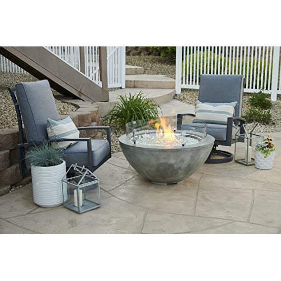 Outdoor Greatroom Natural Grey Cove Edge 42" Round Gas Fire Pit Bowl