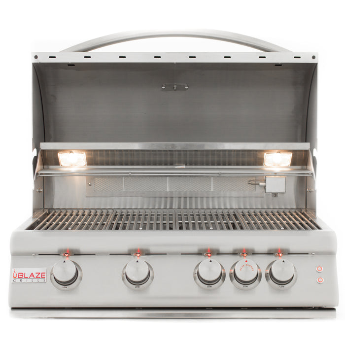 Blaze Grills 4-Burner LTE Gas Grill With Rear Burner and Built-in Lighting System