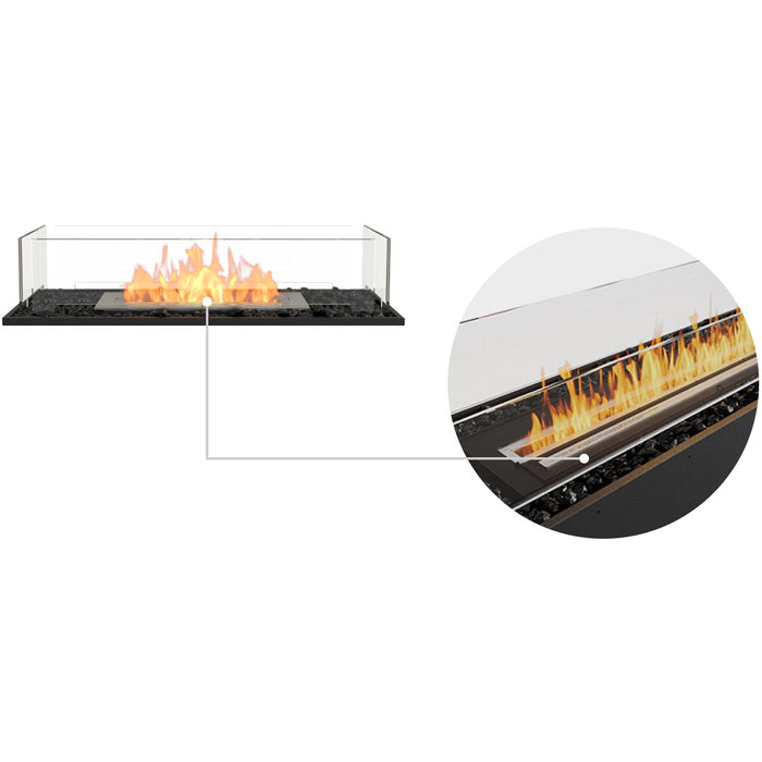 ECOSMART Flex 32BN Bench Fireplace Insert Stainless Steel