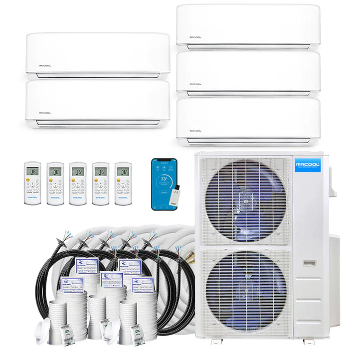 MRCOOL DIY Mini Split - 48,000 BTU 5 Zone Ductless Air Conditioner and Heat Pump with 35 ft. Install Kit