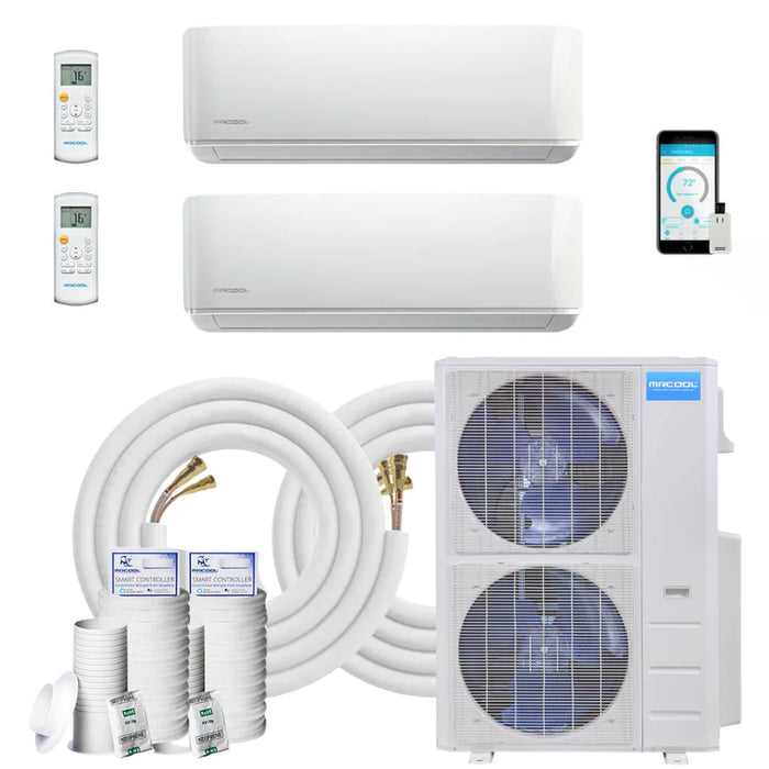 MRCOOL DIY Mini Split - 48,000 BTU 2 Zone Ductless Air Conditioner and Heat Pump with 35 ft. Install Kit
