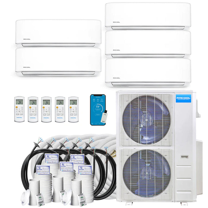 MRCOOL DIY Mini Split - 48,000 BTU 5 Zone Ductless Air Conditioner and Heat Pump with 16 ft. Install Kit.