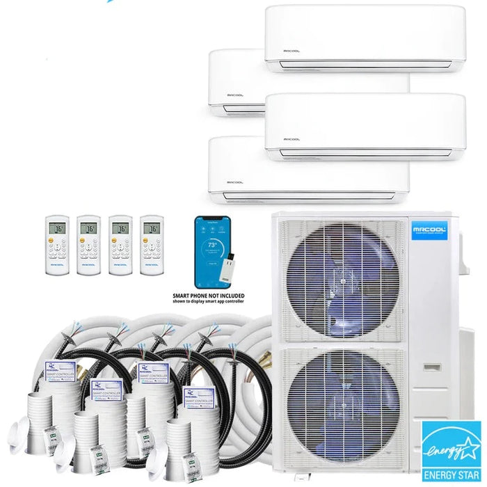 MRCOOL DIY Mini Split - 51,000 BTU 4 Zone Ductless Air Conditioner and Heat Pump with 16 ft. Install Kit.