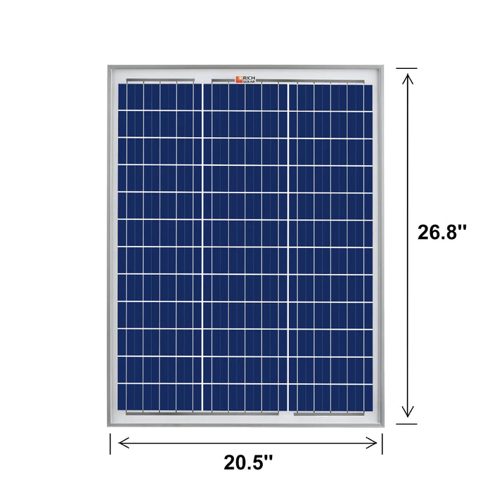 Rich Solar Mega 50 Watt Solar Panel Poly