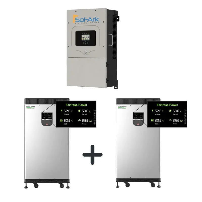 Sol-Ark 12K + 2 x Fortress eVault 18.5kWh MAX Kit | 120/240 48V [All-In-One].   At  Generation Eco Store