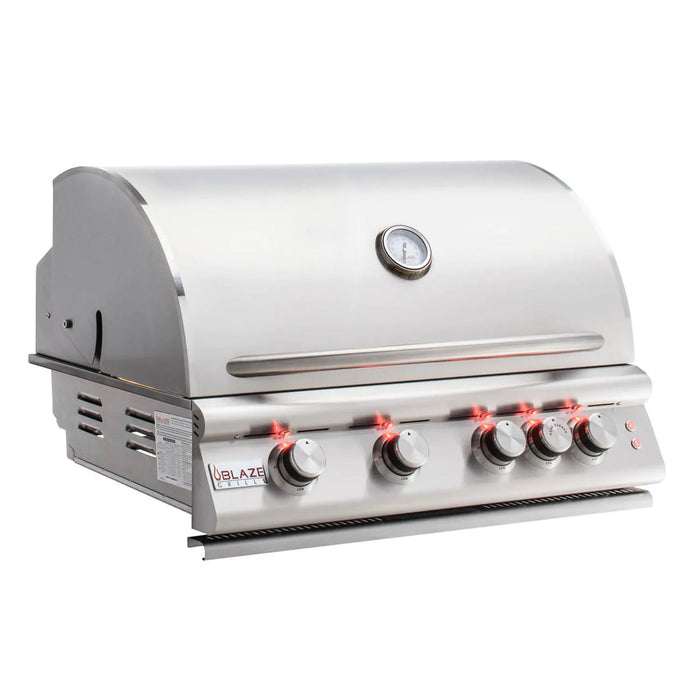Blaze Grills 4-Burner LTE Gas Grill With Rear Burner and Built-in Lighting System