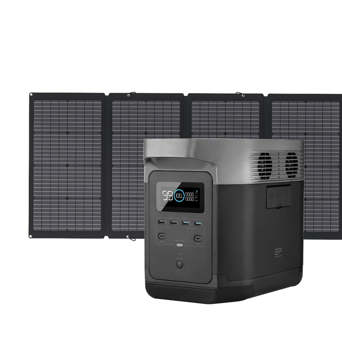 EcoFlow DELTA Max + 220W Portable Solar Panel TMR310-MS430-US
