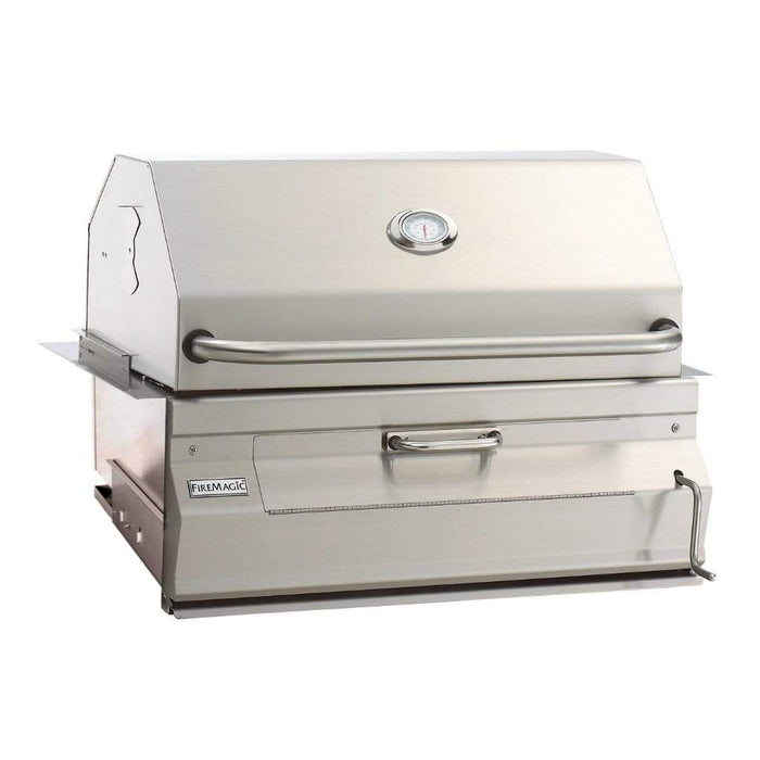 Fire Magic Grill 24" Legacy Built-In Charcoal Grill w/ Analog Thermometer 12-SC01C-A